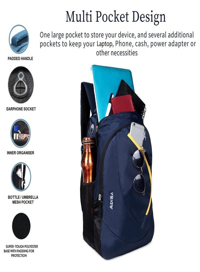 ADISA 31 Ltrs Casual Backpack School College Bag Pack (BP046-NAV_Navy Blue) - Image 3